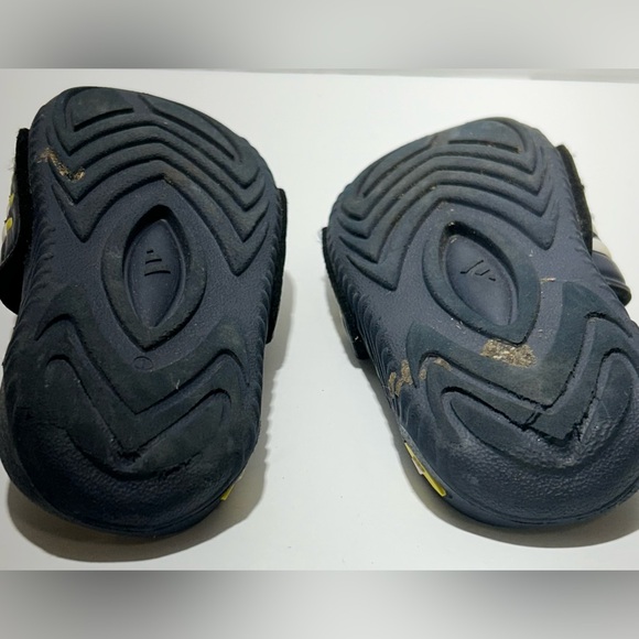 ADIDAS retro vintage blue & white sandals summer pool slides shoes size 1 - Picture 5 of 5